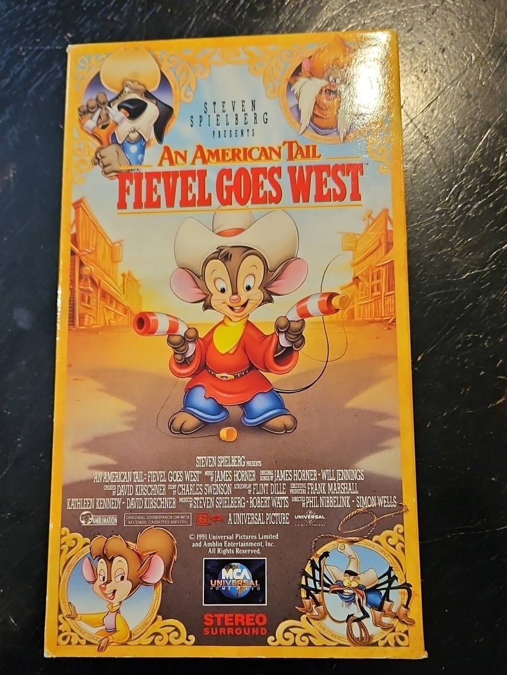 An American Tail: Fievel Goes West VHS Cassette Movie - Used